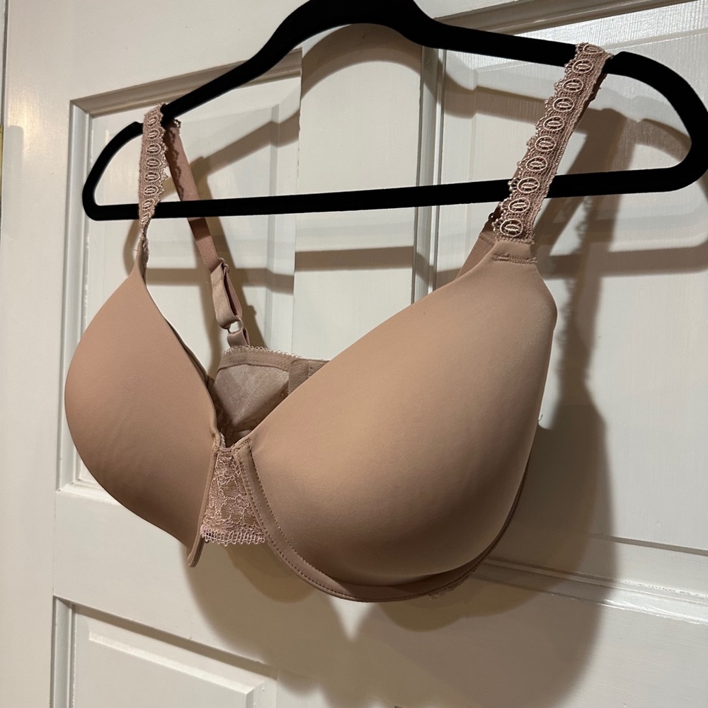 Wacoal Level Up Lace Contour T-Shirt Bra 853369 Size 34 G 34G Roebuck Nude EUC - Picture 2 of 4